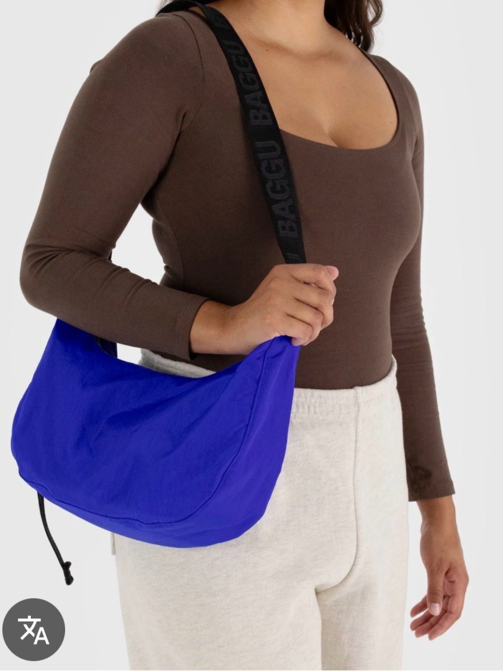 BAGGU: Medium Nylon Crescent “Lapis” 🌀 - Picture 2 of 4